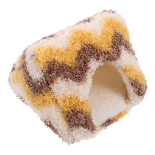 VANZACK Warmes Kleintiernest aus Weichem Korallenvlies Abnehmbar und Waschbar Kompakt für Hamster Ratten Flughörnchen Gemütliches Versteck und Schlafplatz für Kleine Haustiere im Winter von VANZACK