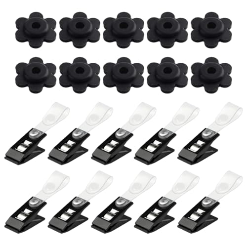 VANZACK Fahnenmast-Clips Für Gartenflaggen Winddichter Fahnen-Stopper Klemmclip Für Fahnenmasten Und Stangen Rasenfahnen-Clip Gartenpfahl-Stopper Aus Robustem Material Für Außenbereich von VANZACK