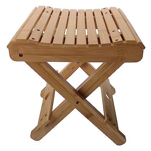 VANZACK Outdoor Angelhocker Aus Bambus Tragbarer Faltstuhl Für Camping Garten Und Freizeit Stabiler Und Praktischer Klappstuhl Für Erwachsene von VANZACK