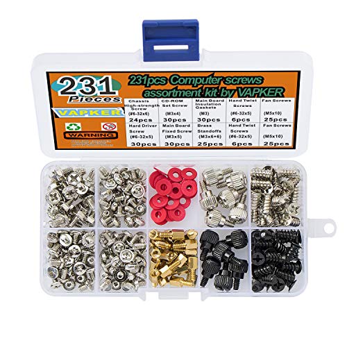VAPKER PC Computer Schrauben Standoffs Set Sortiment Kit Satz von 231 VAPKER PC Computer Schrauben Standoffs Set Sortiment Kit Satz von 231 von VAPKER