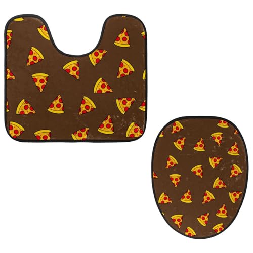 VAPOKF 2-teiliges WC-Vorleger-Set, U-förmige Konturmatte und WC-Deckelbezug, weich, rutschfest, Flanell, Badezimmermatte, WC-Sitzbezug – Obst-Pizzascheiben VAPOKF 2-teiliges WC-Vorleger-Set, U-förmige Konturmatte und WC-Deckelbezug, weich, rutschfest, Flanell, Badezimmermatte, WC-Sitzbezug – Obst-Pizzascheiben von VAPOKF