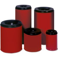 VAR® Sicherheits-Papierkorb, feuersicher, 110 Liter, feuerrot von VAR®