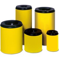 VAR® Sicherheits-Papierkorb, feuersicher, 110 Liter, verkehrsgelb von VAR®