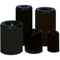 VAR® Sicherheits-Papierkorb, feuersicher, 15 Liter, tiefschwarz von VAR®