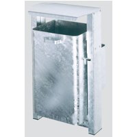 VAR Abfallsammler Typ AG 08 zur Wand- oder Rohrbefestigung mit Dach feuerverzinkt 40 l von VAR