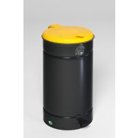 VAR Euro-Pedal Kunststoffdeckel gelb anthrazit 60 l von VAR