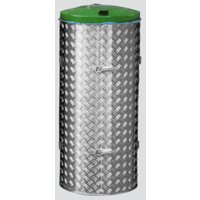 VAR Kompakt-Abfall-Sammelgeräte mit Edelstahl und Alu-Duett-Blechen Deckel grün von VAR