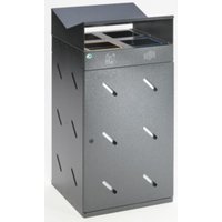 VAR Wertstoffsammelstation WS 58 4-Fach 200 l antik-silber 200 l von VAR