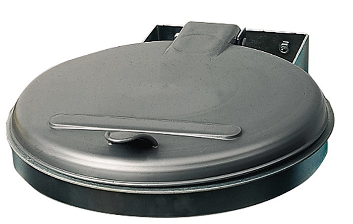 Var Abfallsammler F.120l Säcke Verz. B.400x T.510mm Ku. Deckel Silber B-Ware von VAR