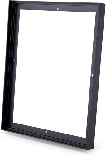 VAREIHNAZ Metall-Leinwandrahmen zum Selbermachen, mit 3,8 cm tiefem, schwebendem Leinwandrahmen für 40,6 x 50,8 cm Leinwandgemälde (Schwarz, 40,6 x 50,8 cm) von VAREIHNAZ