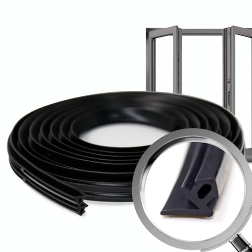 fensterdichtungen kunststofffenster|fensterdichtung holzfenster|S-1125 schwarz|5M|fenster dichtung|gummi dichtband PVC-U fensterdichtung|dichtung fenster|haustür dichtung|fenster dichtungsgummi von VARGORT