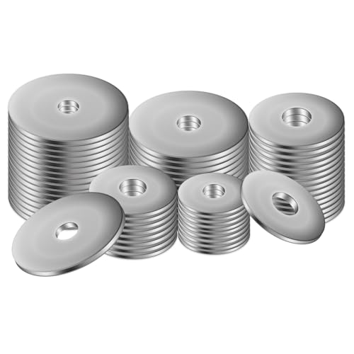 M4 Unterlegscheiben Set, 50 Stück groß Unterlegscheiben M4x25, 304 Edelstahl Flache Beilagscheiben, Karosseriescheiben, Sicherungsscheiben für Schrauben Muttern Gewindestange Flat Washers von VARHHUXHA