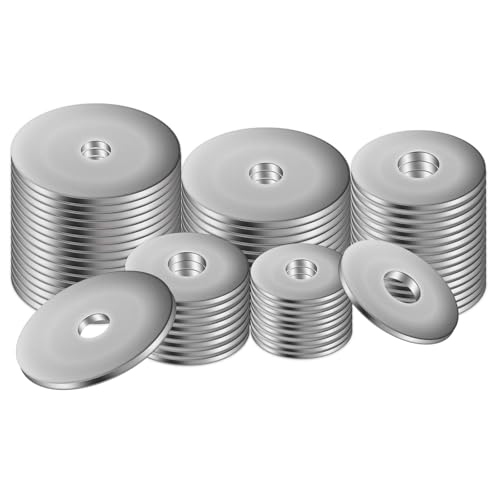 M8 Unterlegscheiben Set, 50 Stück groß Unterlegscheiben M8x15, 304 Edelstahl Flache Beilagscheiben, Karosseriescheiben, Sicherungsscheiben für Schrauben Muttern Gewindestange Flat Washers von VARHHUXHA
