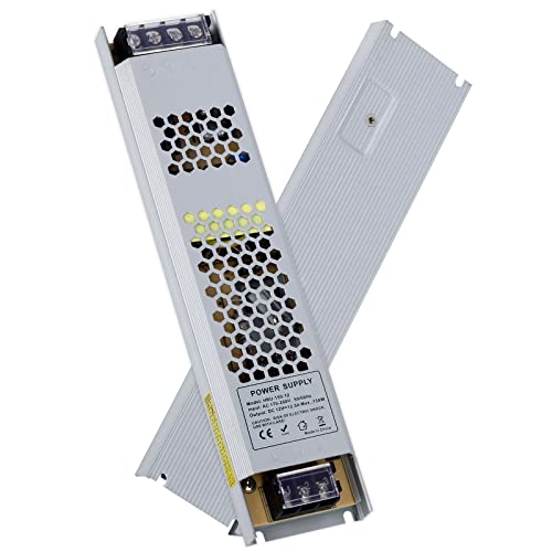 VARICART LED Trafo 12V 150W, Extra Dünn Netzteil 12.5A, Driver Treiber AC 230V auf DC Schaltnetzteil, Konstante Spannung Transformator für Streifen G4 MR16 Birnen Beleuchtungen von VARICART