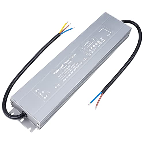 VARICART IP67 Wasserdichter LED Trafo 24V 150W 6.25A LED Treiber Netzteil, Ultra Dünn Konstantspannung LED Transformator AC 230V auf DC 24V Adapter, LED Niedervolttrafo für MR11 G4 MR16 LED Streifen von VARICART