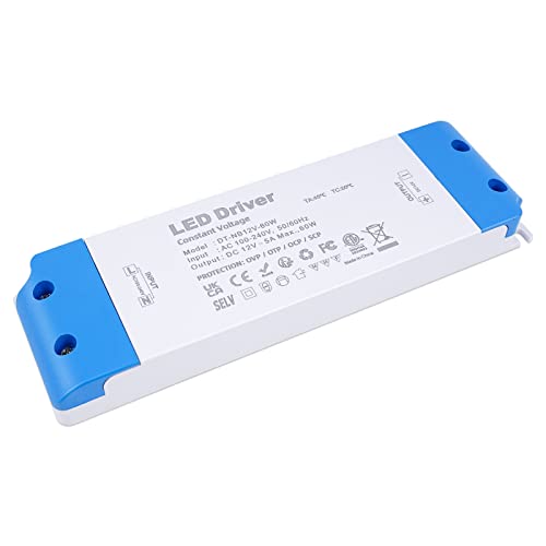 VARICART LED Trafo 12V 60W, Ultra Slim LED Treiber 230V AC auf 12V DC 5A Transformator, Extra Dünn Konstante Spannung Driver, Ultradünn Nieder Volttrafo für Streifen beleuchtung von VARICART