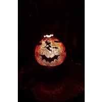 Fliegende Hexenbesenlampe, Fledermauslampe, Gruselige Nachtlicht, Halloween Dekoration, Geschenk Für von VARINLIGOURDART