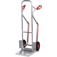 VARIOfit Aluminiumkarre abklappbare Schaufel 200kg Tragkraft mit Kunststoffgleitkufen Luftbereifung von VARIOFIT