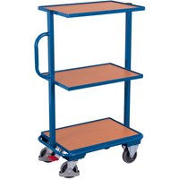 VARIOfit Beistellwagen mit 3 offenen Holzböden, starr 610x410mm von VARIOFIT