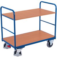 VARIOfit Etagenwagen, niedrig mit 2 Ladeflächen 1200x800mm von VARIOFIT
