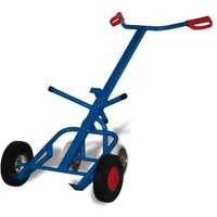 VARIOfit Fasskarre 250kg Tragkraft für 200 Liter Fässer mit 2 Stützrädern Luftbereifung von VARIOFIT