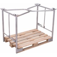 VARIOfit Palettenaufsatz Typ 65k mit Klemmvorrichtung aus verzinktem Stahl 1200x800mm Maße, 1000mm Höhe VARIOfit Palettenaufsatz Typ 65k mit Klemmvorrichtung aus verzinktem Stahl 1200x800mm Maße, 1000mm Höhe von VARIOFIT