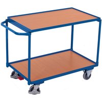 VARIOfit Schwerer Tischwagen mit Schiebegriff und 2 Ladeflächen 850x500mm von VARIOFIT