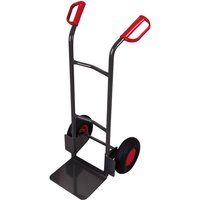 VARIOfit Stahlrohrkarren 200kg Traglast mit gebogenen Querstreben Anthrazitgrau Luftbereifung von VARIOFIT
