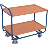 VARIOfit Stahltischwagen mit Schiebegriff, 2 Schubladen und 2 Ladeflächen 985x595mm VARIOfit Stahltischwagen mit Schiebegriff, 2 Schubladen und 2 Ladeflächen 985x595mm von VARIOFIT