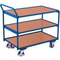 VARIOfit Tischwagen mit gebogenem Schiebegriff und 3 Ladeflächen 835x495mm von VARIOFIT
