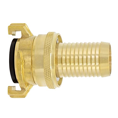 VARIOSAN Saug- und Hochdruckkupplung 12418, 3/4" Tülle, Messing blank, System Geka von VARIOSAN