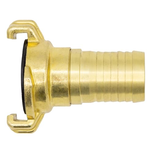 VARIOSAN Schnellkupplung Schlauchstück 12227, 1" Tülle drehbar, Messing blank, System Geka von VARIOSAN