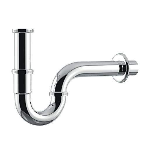 VARIOSAN Universal Röhrensiphon/Siphon für Waschbecken 12951, 1 1/4" x 32 mm, Edelstahl, verchromt von VARIOSAN