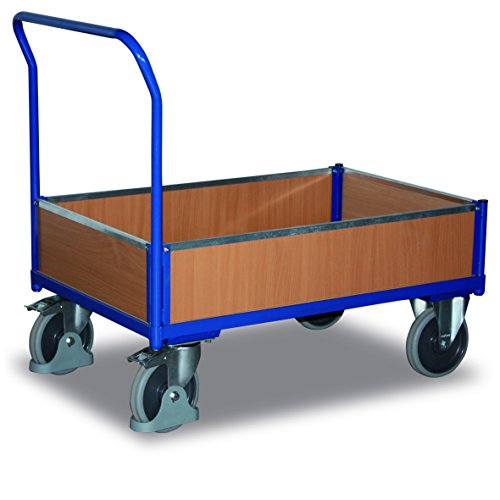 Kastenwagen mit Holz RAL5010 Enzianblau Transportwagen von VARIOfit