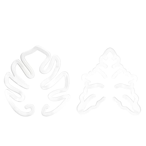 2 Stück Pflanzenstütze Monstera, Pflanzengreifer Stielhalter, Pflanzenstütze Staudenhalter Garten Stützring Monstera Grappler Durchsichtige Pflanzenstütze Stängelstützenhalter Monstera Pflanzenclip von VARKAGE