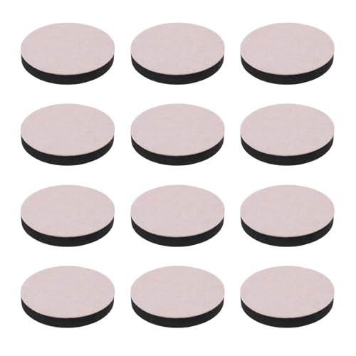 VARKAGE 12 Stück Selbstklebend Möbelerhöhung, Sofa Erhöhung, Tischbein Verlängerung mit Filz Sockelfuss (Ø 63.5mm, Höhe 16mm) von VARKAGE