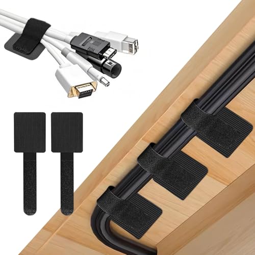 VARKAGE 20 Stück Kabelmanagement unter Schreibtisch, Kabelführung Schreibtisch Kabelbinder Wiederverwendbarer Kabelclip Versteck für Schreibtisch Auto Wand von VARKAGE