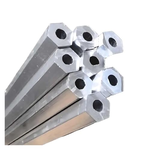 6063 T5 Äußerer Sechseck-Innenkreis Aluminiumrohr Sechseckige Teleskophülse aus Aluminiumlegierung Hohlrohr Gegenüberliegende Seite 10 11 12 mm(10CM_18X7.4MM) von VARNOK