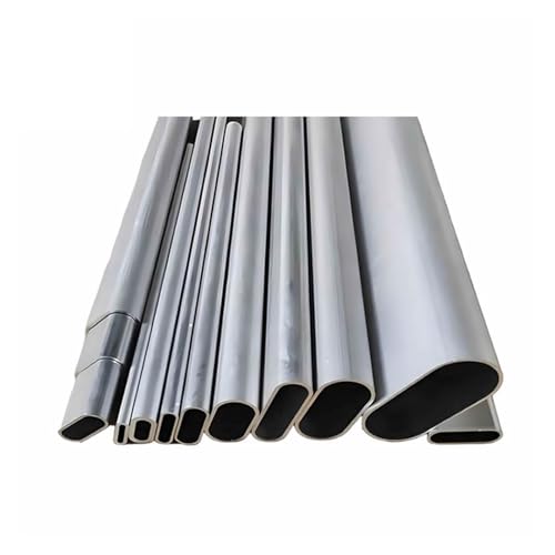 Aluminiumrohr Flaches ovales Teleskoprohr Aluminium-Runway Teleskophülse 6061T6 hohe Härte AD 17 20 25 26 30 36 40MM(50CMX4_40X20X1.7MM) von VARNOK