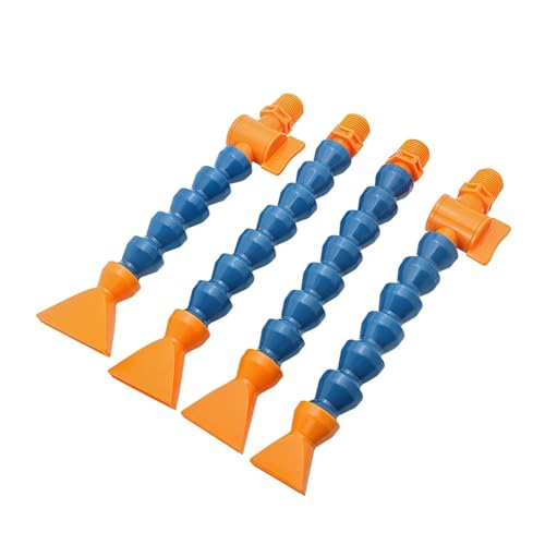 Einstellbarer Kühlmittelschlauch 1/2-Zoll-Kühlrohr, flexibles Kunststoff-Wasser-/Öl-Kühlmittelrohr, Schläuche, Kühlrohr mit flacher Düse und Ventilschalter for CNC(Nozzle-4371,600mm,Without Switch) von VARNOK