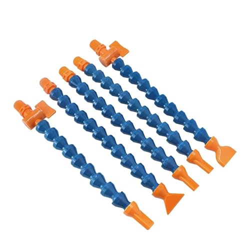 Einstellbarer Kühlmittelschlauch 1/4 "Kühlrohr Kunststoff Flexible Wasser Öl Kühlmittel Rohre Schläuche Kühlrohr mit DI Flache Düse Flare Düse Ventil Schalter für(Nozzle-2369,400mm,Without Switch) von VARNOK