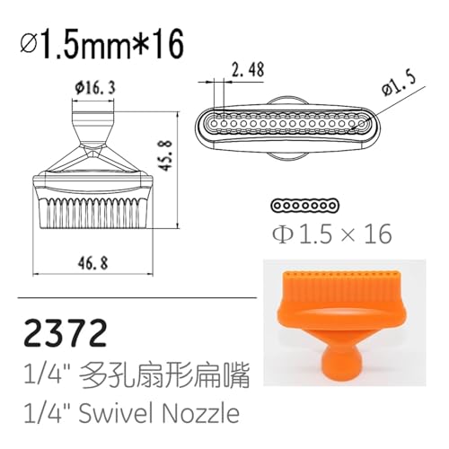 Einstellbarer Kühlmittelschlauch G1/4"Kunststoff Flexibler Wasser-Öl-Kühlmittelschlauch PT1/4" Einstellbares Kühlrohr for CNC-Fräsdrehmaschinenrohr NPT1/4(2372 Swivel Nozzle,60cm,PT Screw thread) von VARNOK