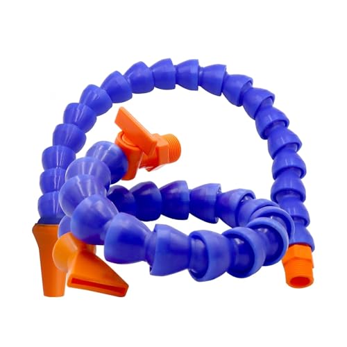 Einstellbarer Kühlmittelschlauch Gewinde Wasser Öl Kühlmittel Schlauch Rohr Kunststoff Flexible Kühlrohr (5 Stück)(PURPLE) von VARNOK