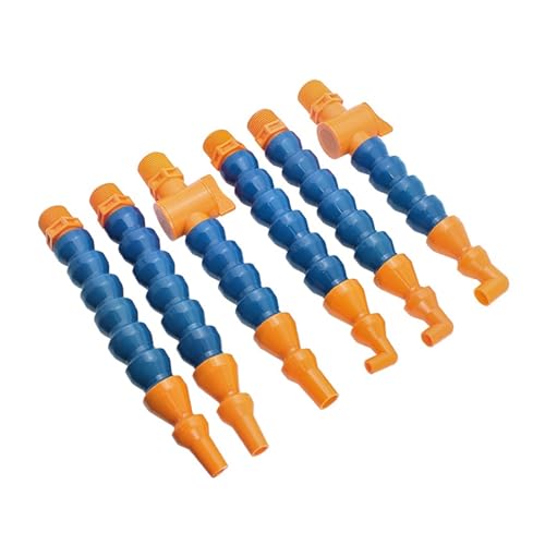 Einstellbarer Kühlschlauch, flexibler Kühlschlauch aus Kunststoff, 3/4 Zoll für Wasser und Öl, mit rechtwinkliger runder Düse und Schalter für CNC (Nozzle-4367,600MM_WITH SWITCH) von VARNOK