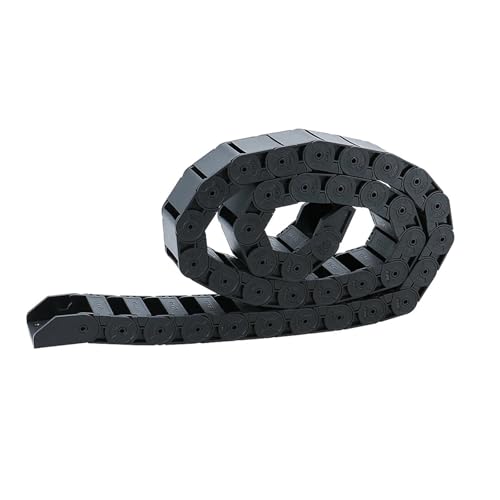 Kabel-Schleppkette R28 R38 R48 15x15 15x20 15x30 15x40 Kabelketten Brückentyp Halbgeschlossene Kunststoff-Schleppleine L 1m for CNC-Fräser(48MM,15X20 MM_SEMI-ENCLOSED) von VARNOK