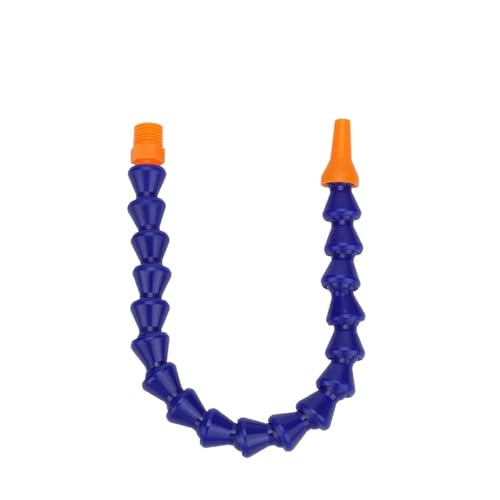 Pneumatikschlauch 1/4 Zoll 3/8 Zoll 1/2 Zoll BSP Außengewinde Kunststoff Flexibler Wasser-/Öl-/Kühlmittelschlauch for Drehmaschinen CNC-Maschinen(Flat(with tap),G3I8-400mm) von VARNOK