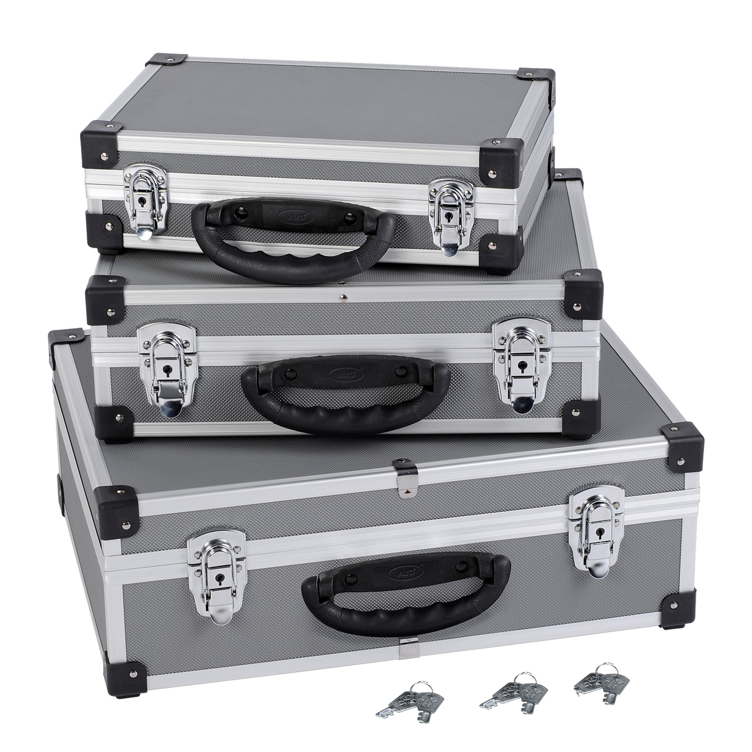 Alukoffer Aluminium-Koffer 3-in-1 Allround Werkzeugkoffer-Set stapelbar von VARO