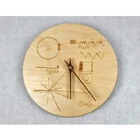 "Nasa Voyager Spacecraft 10""Golden Rekord Uhr Mit Holzzeigern" von VAROIndustries