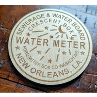 New Orleans Wasserzähler Kanalabdeckung Holz Untersetzer - 4Er Set/Nola The Crescent City von VAROIndustries