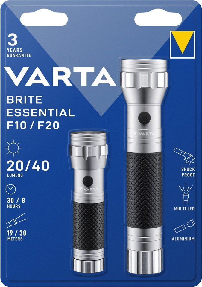 VARTA LED Taschenlampe Taschenlampe LED Brite Essential F10 und F20 exkl. Batterien 2er Set VARTA LED Taschenlampe Taschenlampe LED Brite Essential F10 und F20 exkl. Batterien 2er Set von VARTA